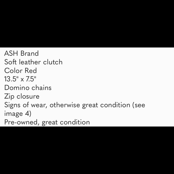 ASH Pre-owned Domino Chain Fold-over Leather Bag Clutch Bag - Picture 7 of 7